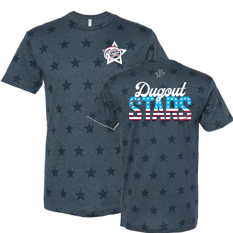 Coach Tee Shirt - Navy Stars | Dugout Stars